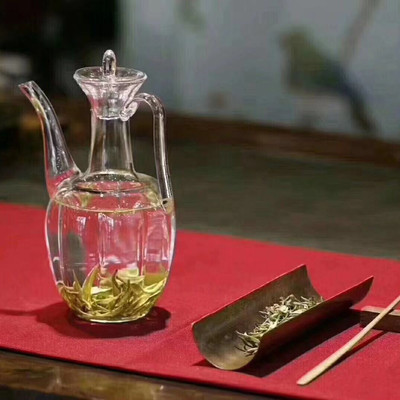 仿宋点茶纯手工耐热玻璃执壶水注子斗茶汤瓶茶百戏酒壶可直接加热