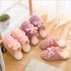 Demi-season non-slip slippers platform for beloved indoor with bow suitable for men and women, wholesale