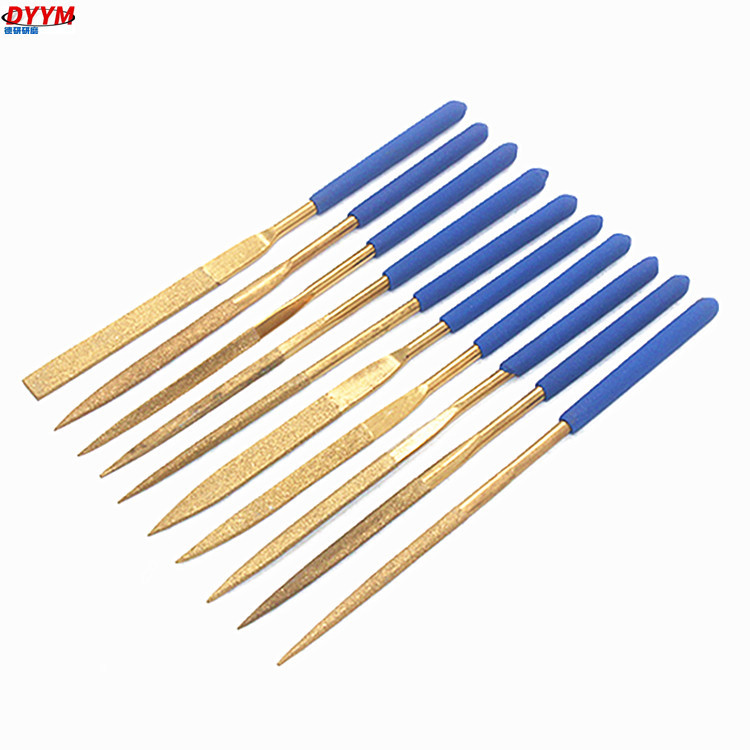 镀钛金刚石锉刀电镀金刚砂平板挫现货 10支装合金异形锉 工具套装