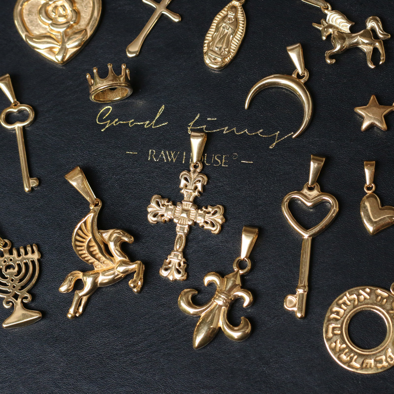 PVD Coated Gold Plating Process 304 Stainless Steel PVD Coated Real Gold Plated Geometric DIY Jewelry Accessories