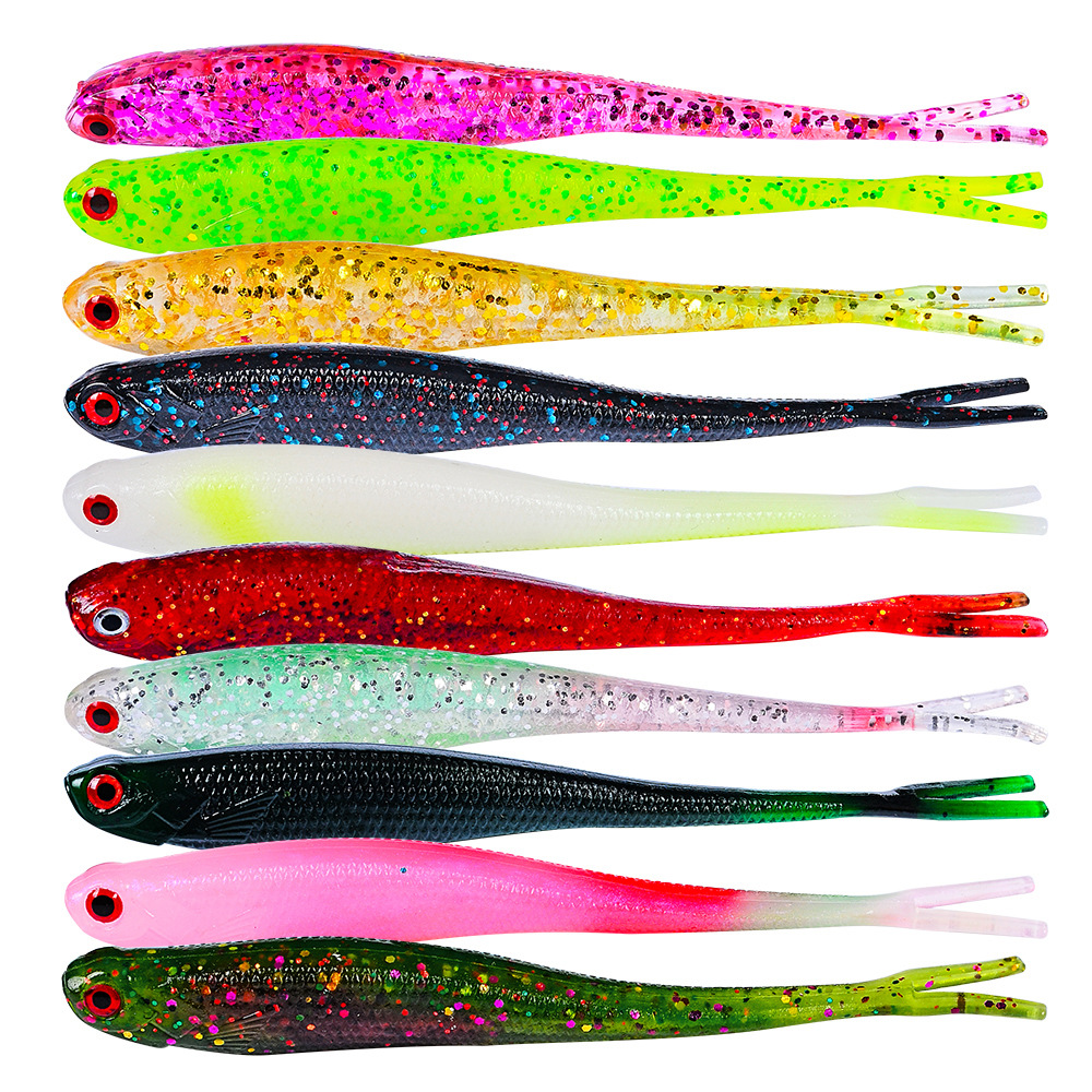 Soft Jerkbaits Flukes Fishing Lure Fresh Water Bass Swimbait Tackle Gear