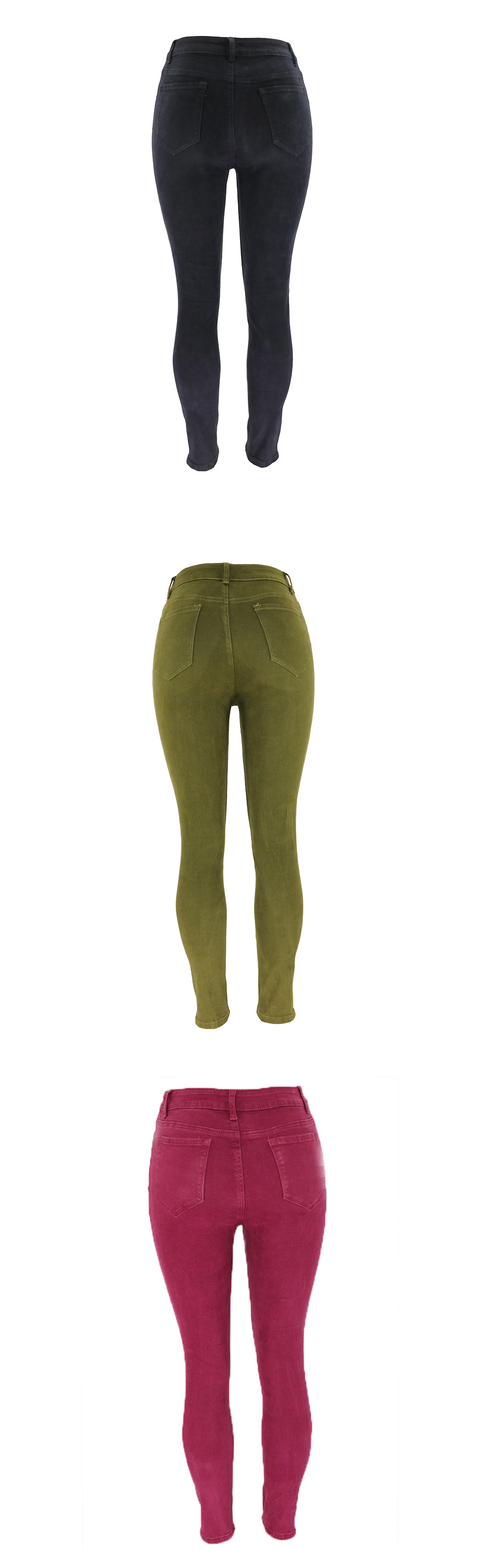 Dames jeans denim multicolour met distressed details_voghion.com