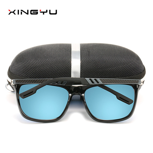 New men's and women's polarized sunglasses trendy colorful series aluminum-magnesium alloy spring legs XY190 fashion sunglasses