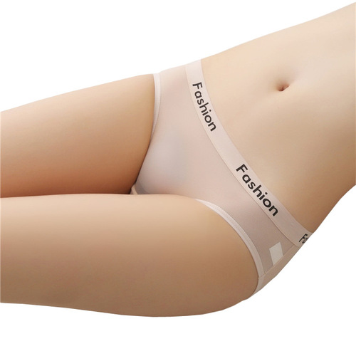 English letter fashion sports style sexy and tempting breathable mesh fabric women's underwear briefs 5010