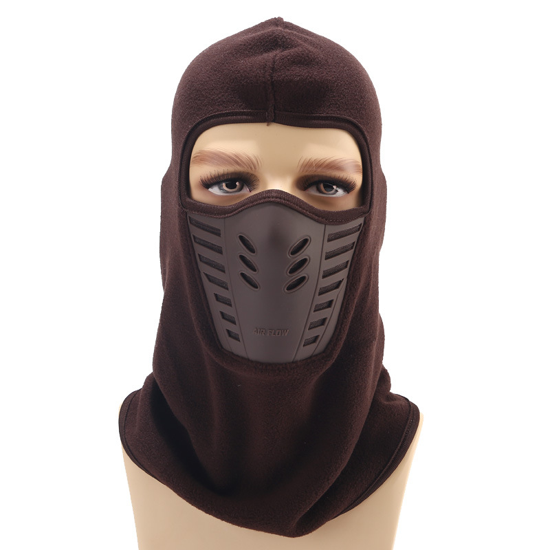 Pulover din fleece polar, mască de toamnă și iarnă pentru exterior, căciulă de călărie, protecție pentru față, căciulă rezistentă la frig și căciulă caldă_voghion.com