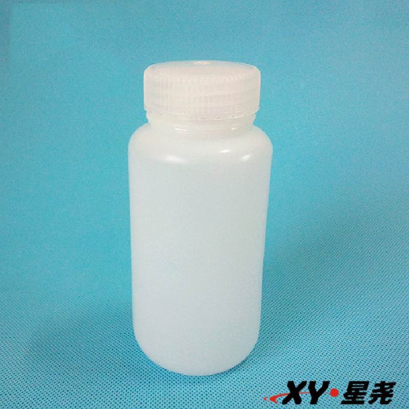 进口250ml HDPE广口圆身瓶 防漏样品试剂瓶实验器材