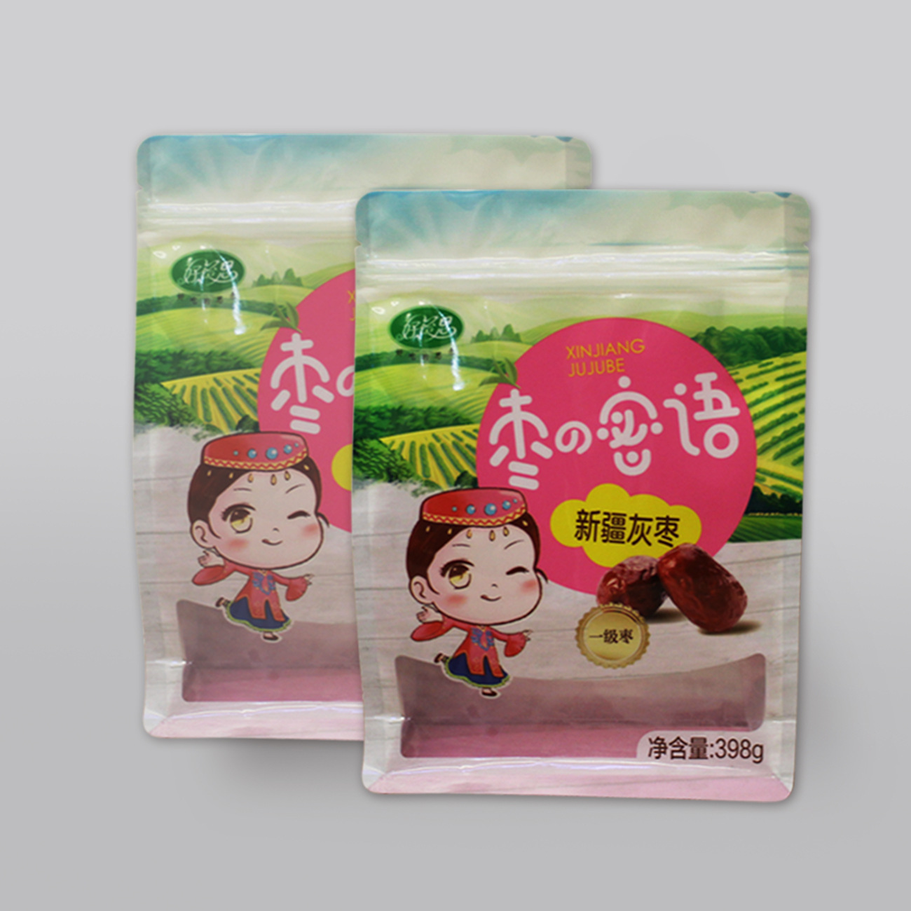 定制包裝袋棗夾核桃包裝袋幹果包裝袋八邊封袋紅棗包裝袋