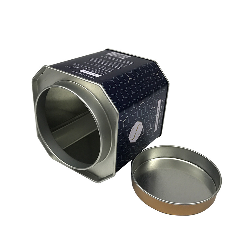 马口铁八角茶叶罐 通用半斤装茶叶罐铁罐 食品级异形铁盒