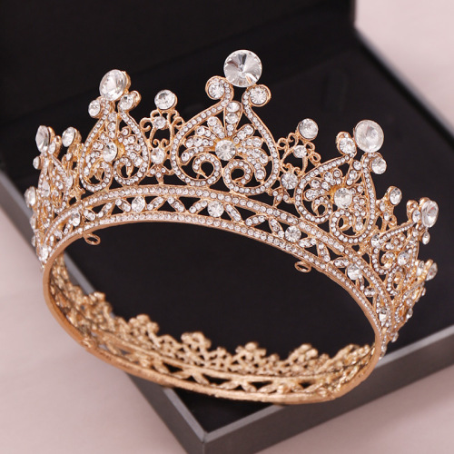 Hairpin hair clip hair accessories for women water diamond crown whole circle heart crown lady headdress hair crown lady crown hair ornament