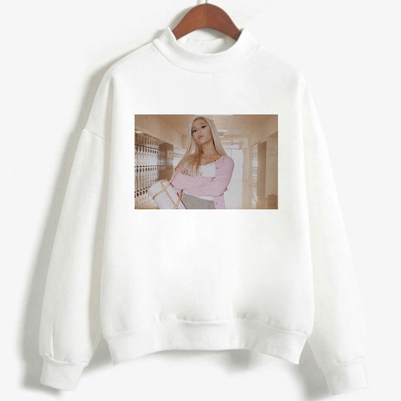 Round Neck Long Sleeve Ariana Grande Print Sweatershirt NSYKD86489