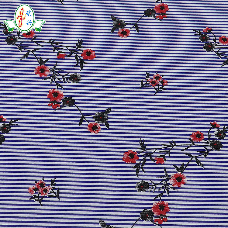 �㶫��ӦQX9124 ����С�컨 100%���ڷ�������֯����ӡ��