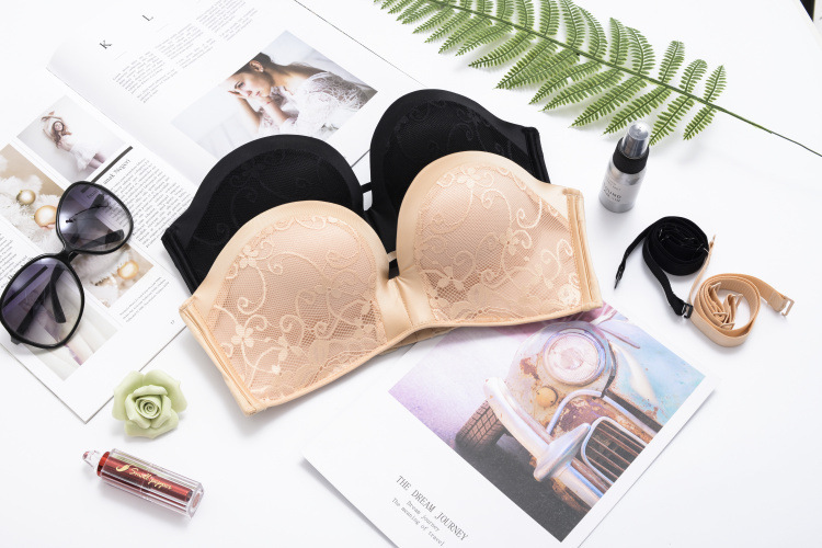 安心奇迹二三代无肩带文胸安心内衣升级版婚纱礼服美背隐形内衣