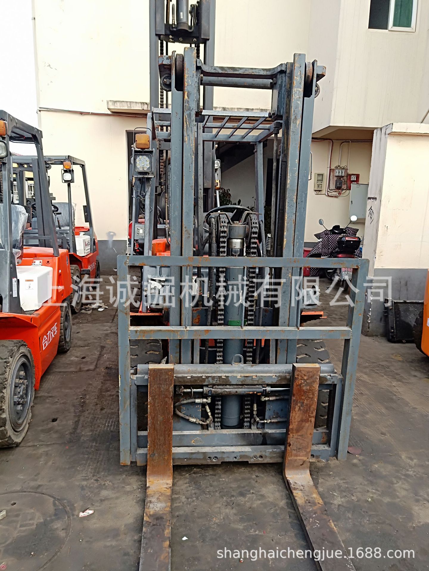 二手合力3.5吨叉车，升高3米 带侧移铲车