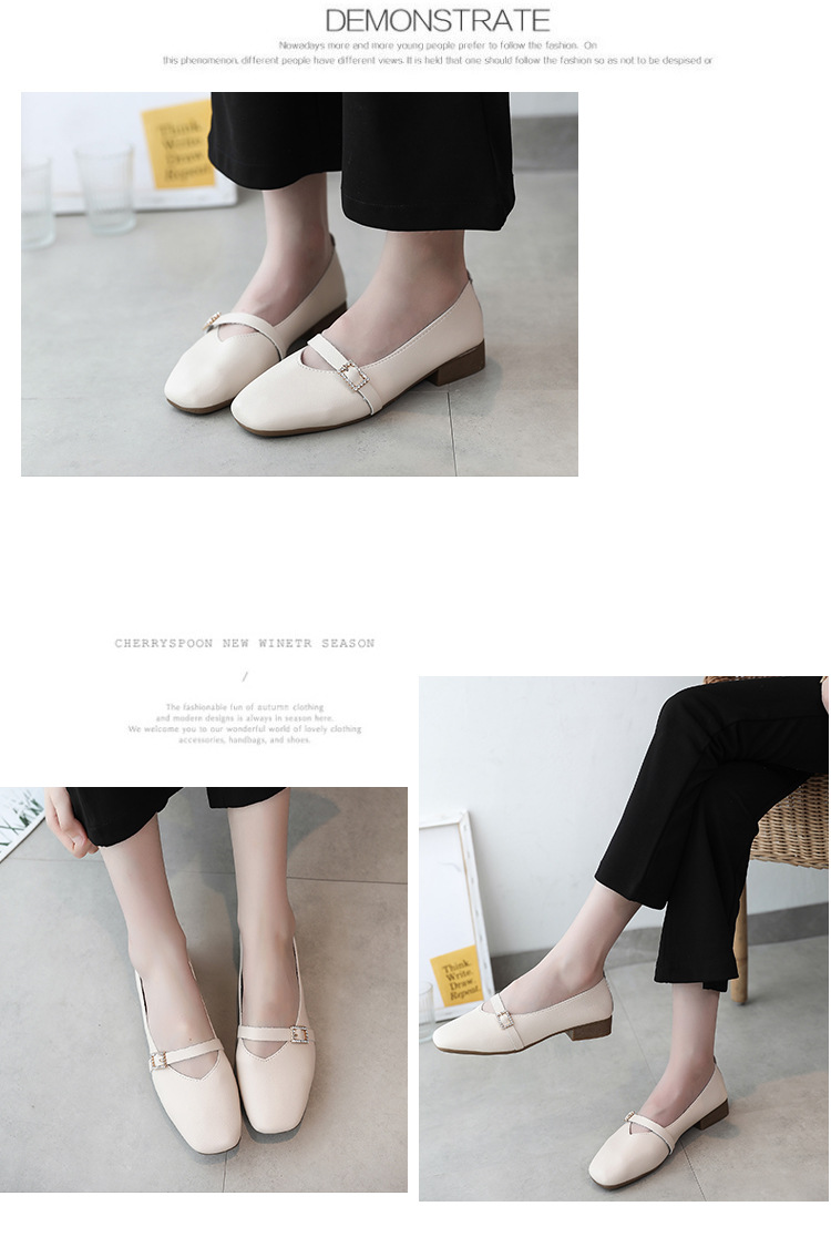 Women's Flat Shoes - Apricot