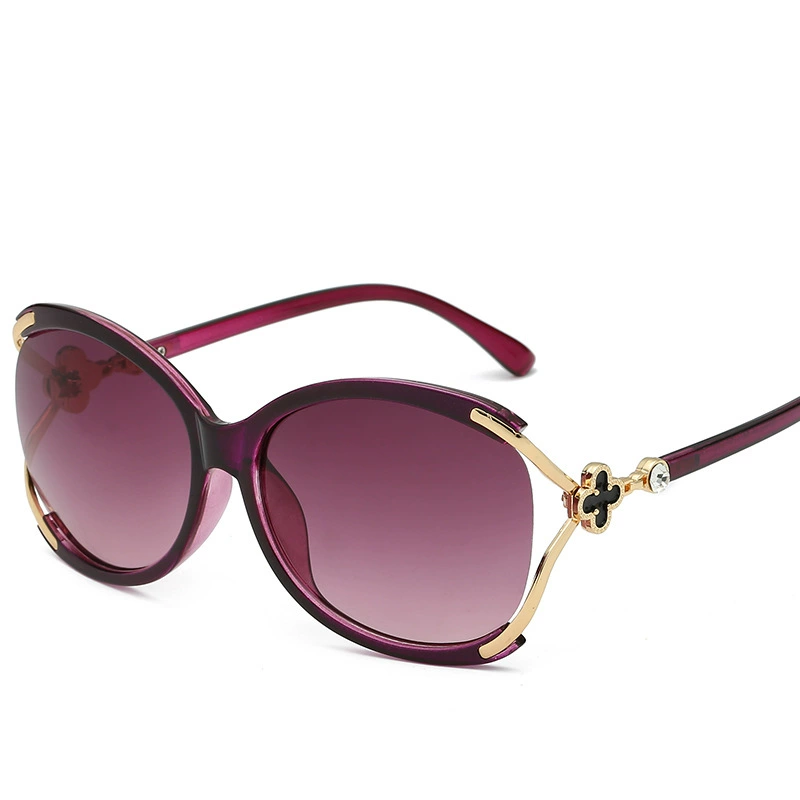 (Wholesale), trend elegant glasses solar-powered, sunglasses, four-leaf clover