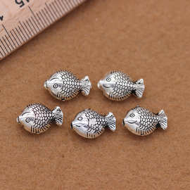 特价990银抹黑小鱼编织材料批发编手链DIY材料银饰可以支持检测