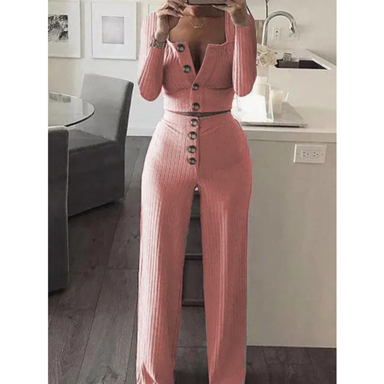 nuevo traje casual de botón delgado de manga larga de estilo Amazon caliente para mujer NSKX6234