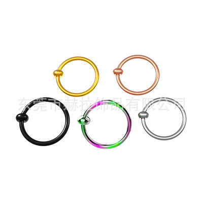 厂家新品欧美流行时尚穿刺饰品圆圈鼻环钉女锆石耳环钉电商|ru