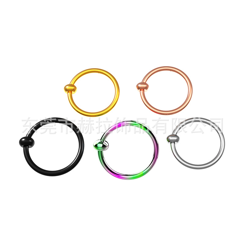 厂家新品欧美流行时尚穿刺饰品圆圈鼻环钉女锆石耳环钉电商|ru