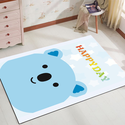 廠家直銷家居床邊毯可愛卡通地毯 兒童臥室爬行卡通地毯定制批發