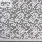 弹力蕾丝面料锦氨有弹蕾丝布料玫瑰花连衣裙面料蕾丝花边服装辅料