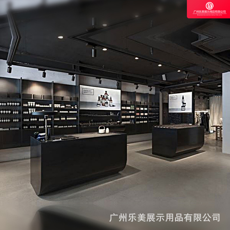 厂家定制热销品质化妆品品牌店铺玻璃展示柜展示台展示架整店输出