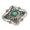 Retro multicoloured metal brooch, European style, with gem, Aliexpress, wholesale