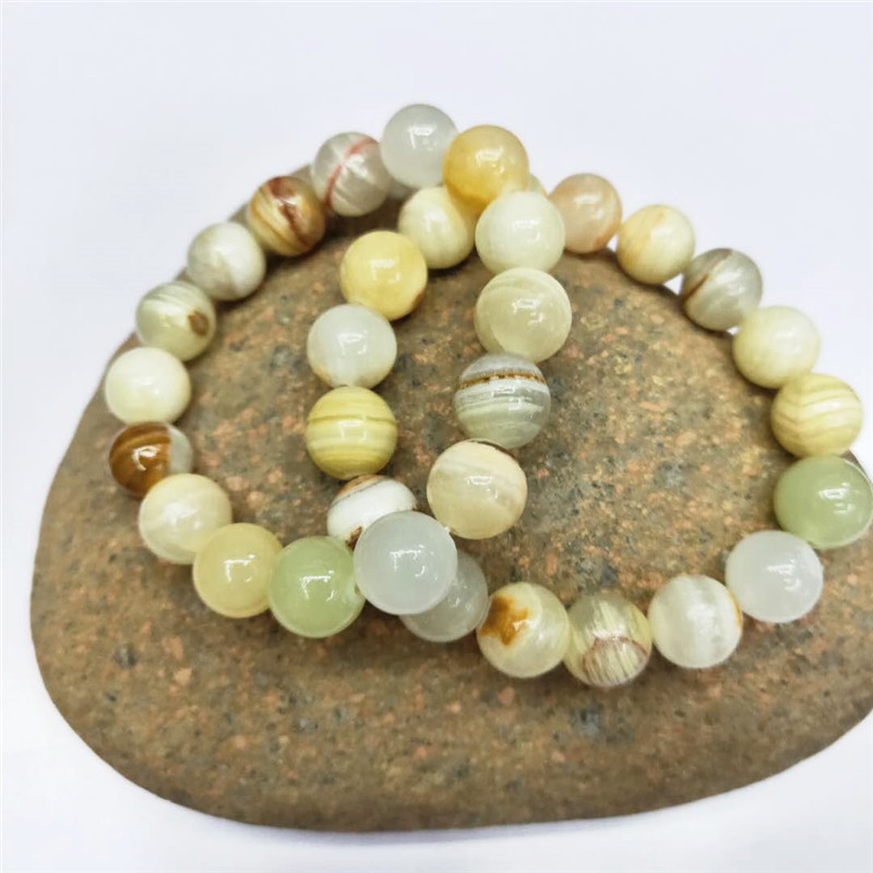 Wholesale of new Afghan blue jade bracelets, DIY beaded blue jade bracelets, natural stone bracelets, factory direct sales detail image 2