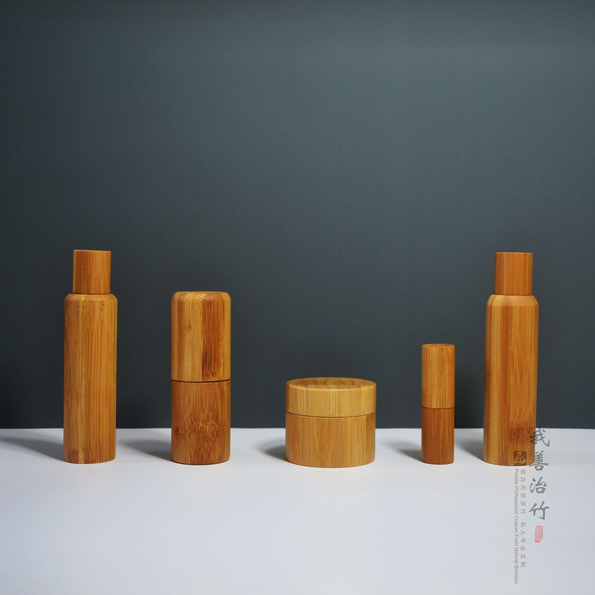 厂家竹包装化妆品竹外壳竹罐套口红竹外壳精油竹瓶外贸