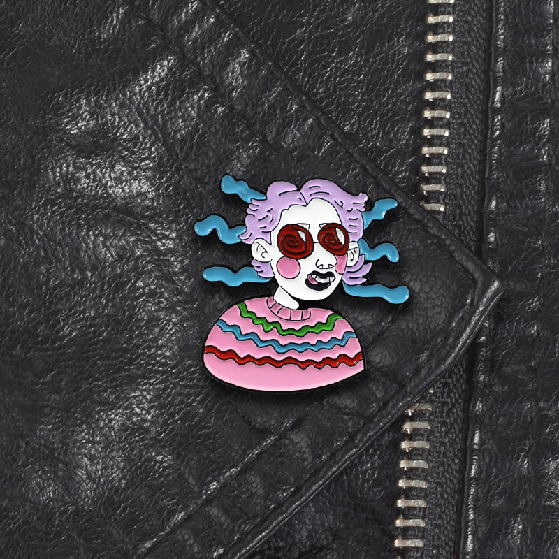 Party Occasion Alloy Material Cartoon Style Funny Pin Cartoon Character Alloy Enamel Unisex Brooches
