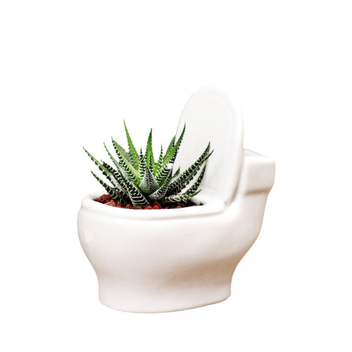 Gardening cross-border white ceramic succulent flower pot creative European balcony planting green plant small flower pot hotel flower pot