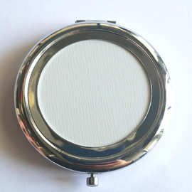 金属空心圆豪华折叠弹扣化妆镜镜盒放大铬金滴胶片合金饰品可激光