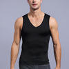 Men's colored vest, sports elastic silk long-sleeve, 2022, V-neckline