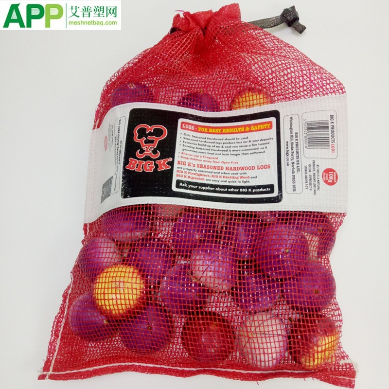 PP聚丙烯全扁丝网袋 L形双扁丝平织覆膜网袋 网眼袋出口定制