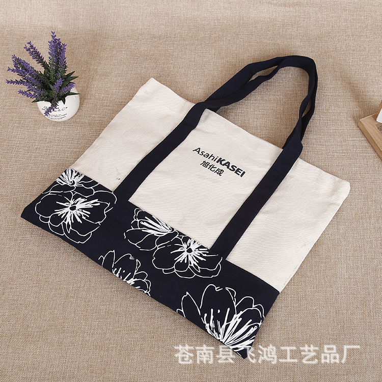 厂家手提热转印手提棉布袋定做logo购物袋单肩现货彩印定制帆布袋