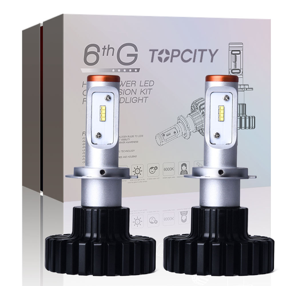 G6 H7 80W跨境专供汽车LED大灯改装超亮灯泡改装灯光升级车灯|ms