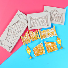 Elegant European Doors and Windows Cupcake Mold, Classic Villa Castle Gate Chocolate Silicone Mold, Baking Tool