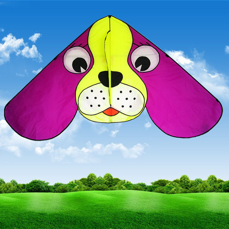 lovely Cartoon girl student like speckle Dogs kite triangle comic Kobold student Nasty easily fly beginner kite