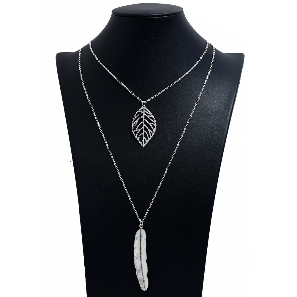 fashion metal geometric Y-shaped pendant long necklace