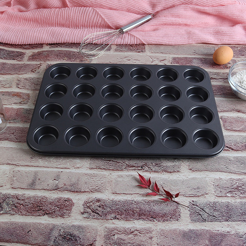 Factory direct sales mini 24-piece non-stick cake mold mini pudding baking pan muffin cup baking mold wholesale