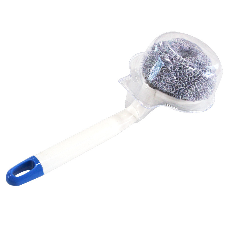 清洁球带手柄不伤手清洁刷可拆卸家用刷锅刷纤维清洁球