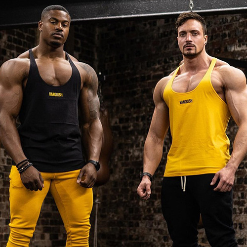 Fitness Men's Sports Fitness Running Training Slimming Breathable Casual Vest Round Neck Waistcoat Sleeveless Shirt 