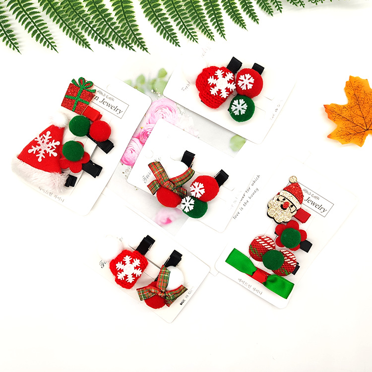50g Weight Christmas Festival Women's Gender Cute Style Cute Women's Hair Clips 7