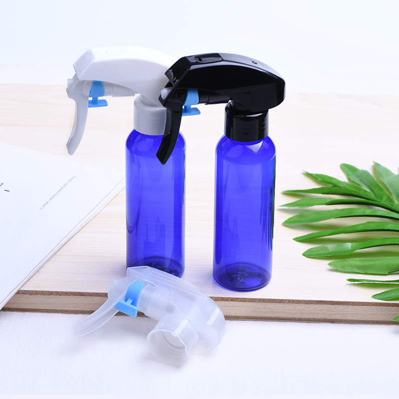 100ml毫升圆肩蓝色塑料喷枪喷雾瓶手扣式细雾喷枪汽车美容清洁剂