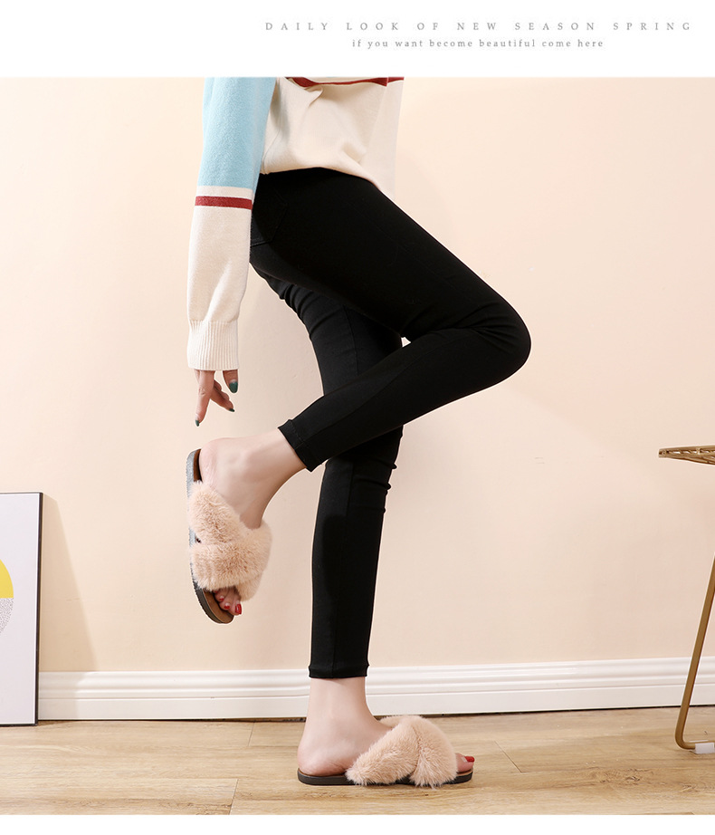 Ženski čevlji iz flisa in žameta z nastavljivimi zaprtimi prsti, mehki in udobni, pralni v pralnem stroju, zračni, za notranjo uporabo in na prostem_voghion.com