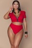 Cross border Split swimsuit Europe and America lady Large Feipo printing Fission Swimwear bikini