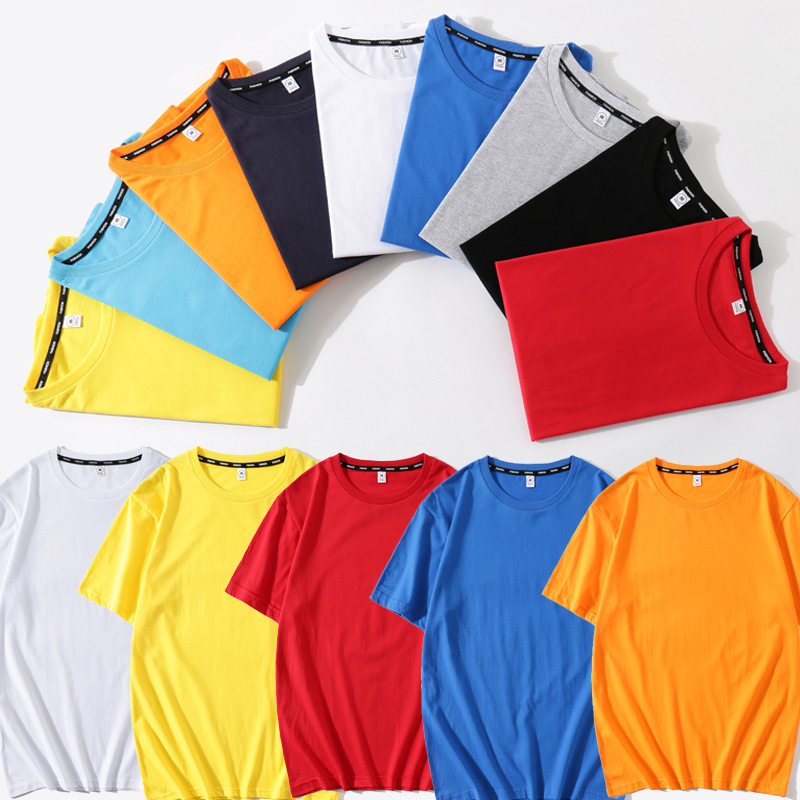 26 Washed Cotton T-shirts Short sleeved T-shirt blank men and women Trend Youth half sleeve Easy 100% pure cotton