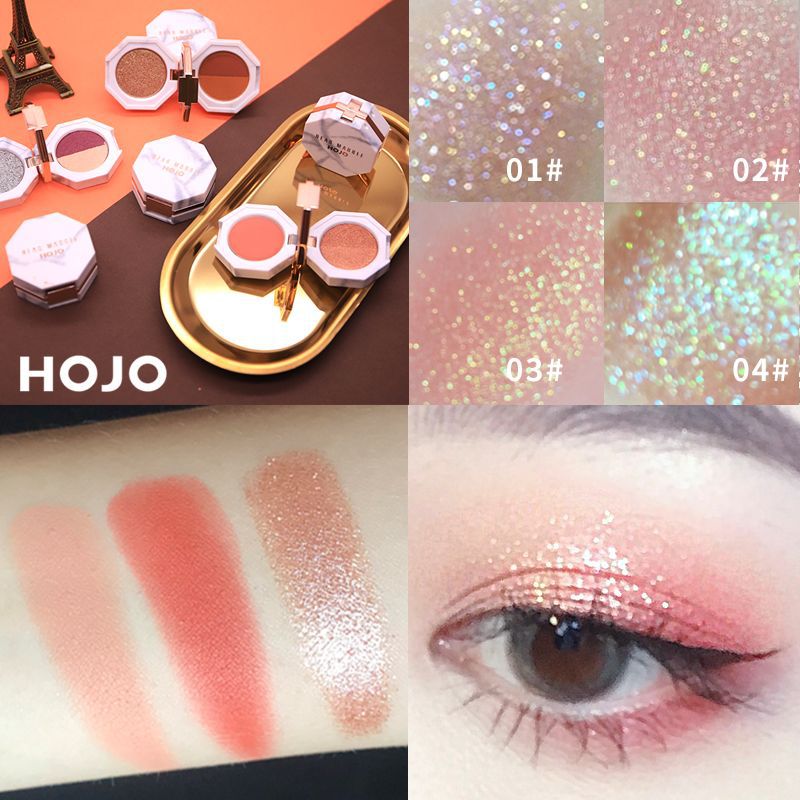 HOJO New products double-deck fold Marble Eye shadow Cosmetics Pearl Lazy man Eye shadow Red Book recommend 8024