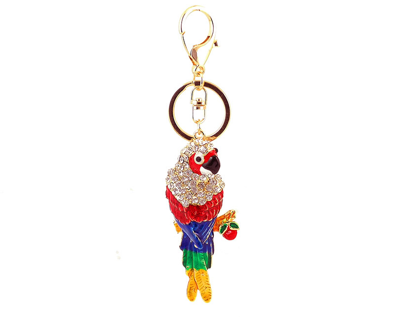 50g Weight Alloy, Metal Material Unisex Gender  Alloy Colorful Parrot Keychain Animal Bird Keychain 7