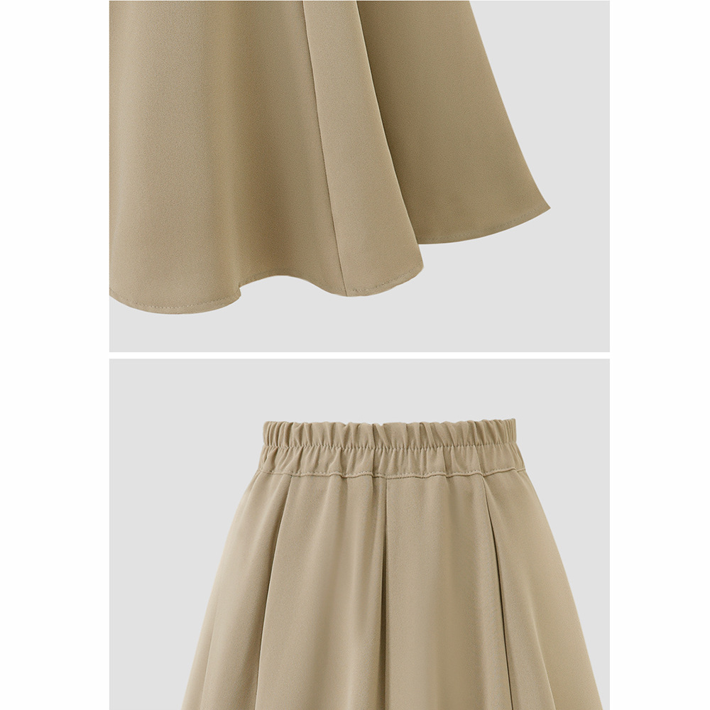 High Waist Pure Color Skirt NSJR47966